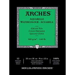 Bloc Arches Aquarelle 300 g/m² — Grain fin