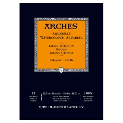 Bloc Arches Aquarelle 300 g/m² — Grain torchon