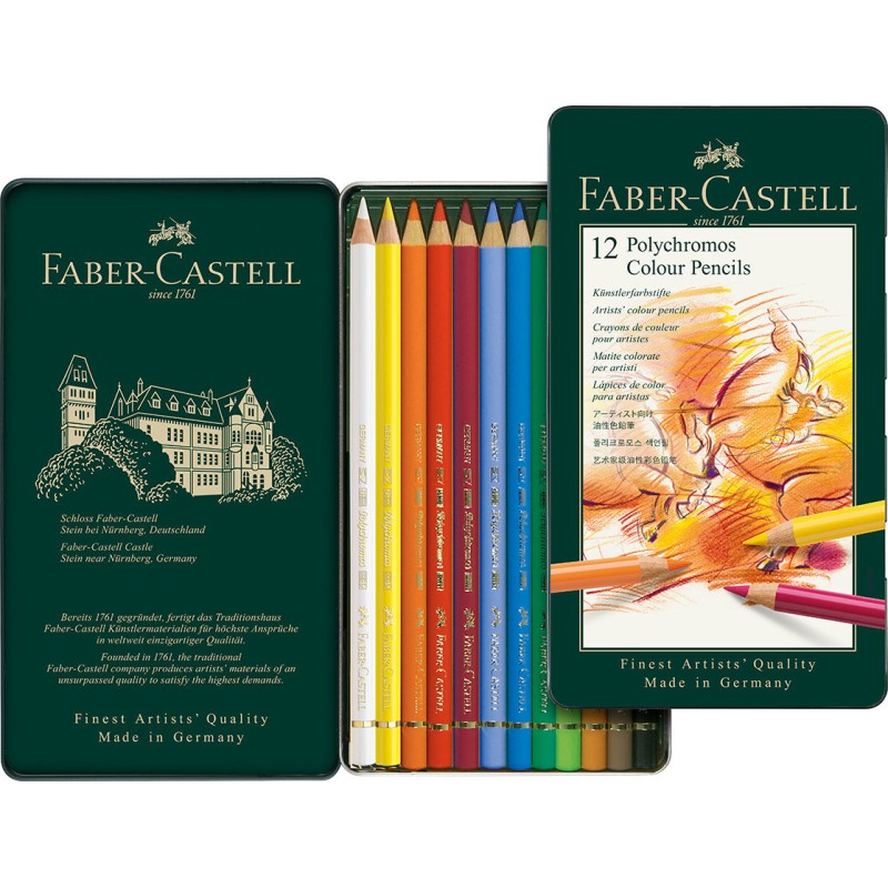 Boîte de 12 crayons Polychromos Faber-Castell