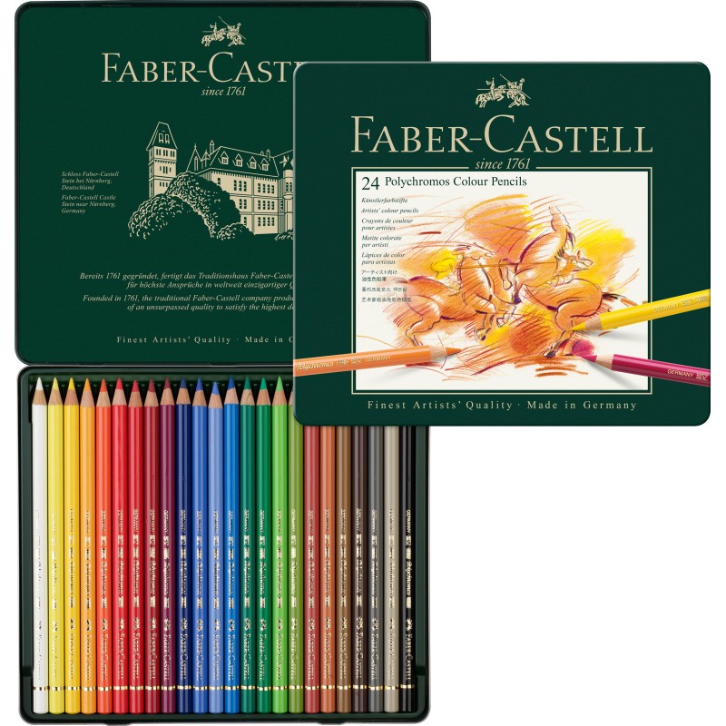 Boîte de 24 crayons Polychromos Faber-Castell