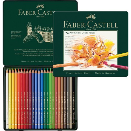 Boîte de 24 crayons Polychromos Faber-Castell