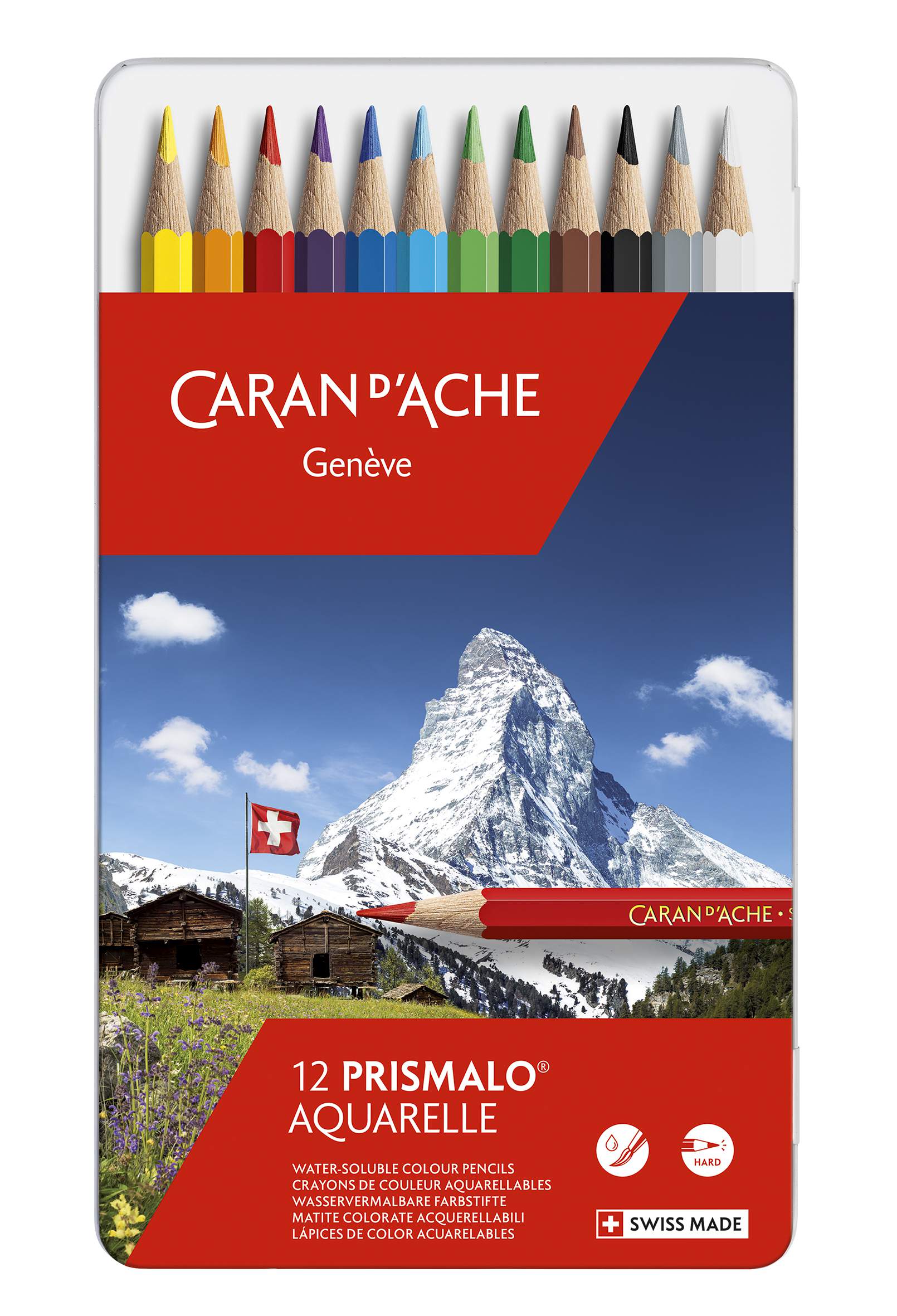 Boîte de 12 crayons aquarellables Prismalo — Caran d’Ache